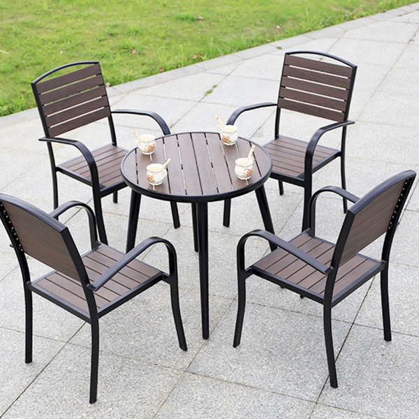 Wildon Home® Busselton Round 4 Person Outdoor Dining Set Wayfair
